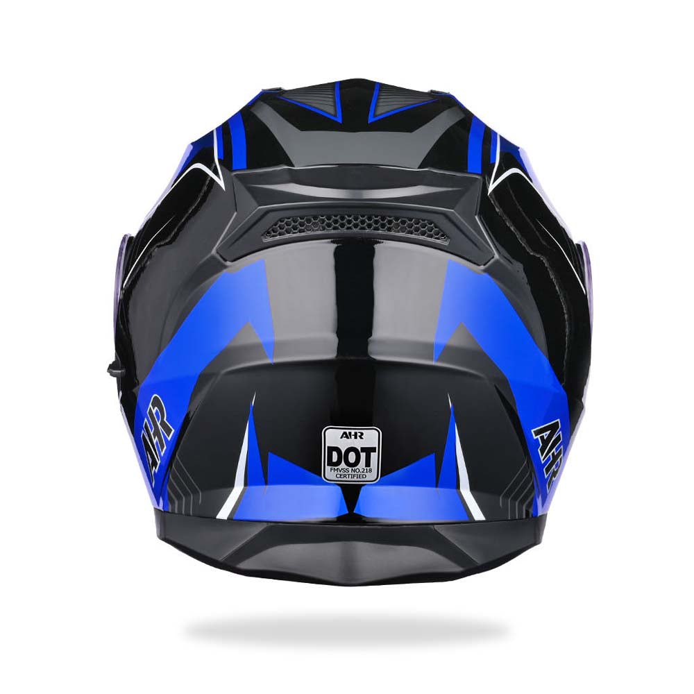 AHR Helmet Flip Up Modular Helmet RUN-M3 DOT Blue