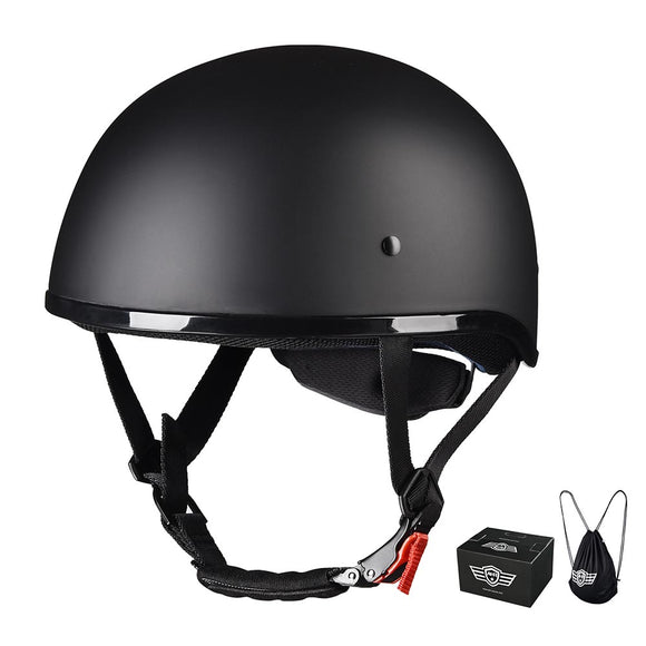 AHR RUN-C Classic Half Helmet Matte Black