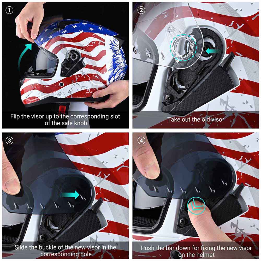 AHR RUN-F Helmet Smoke Visor Face Shield
