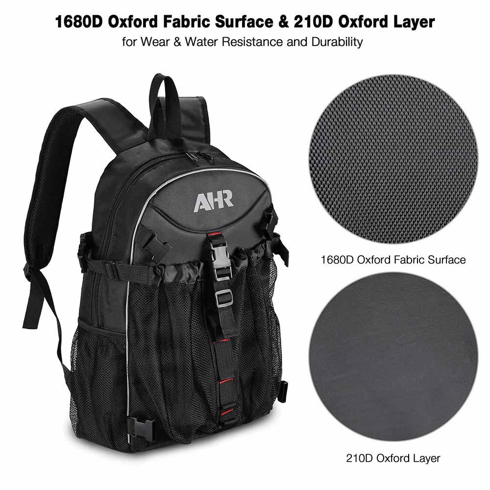 AHR Backpack with Helmet Holder Water Resistance 24L