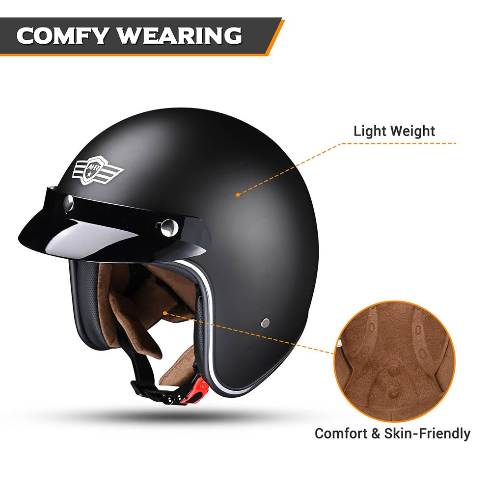 AHR RUN-O Open Face Helmet with Visor