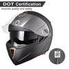 DOT Full Face Motorcycle Helmet Bluetooth 5.0 Headset