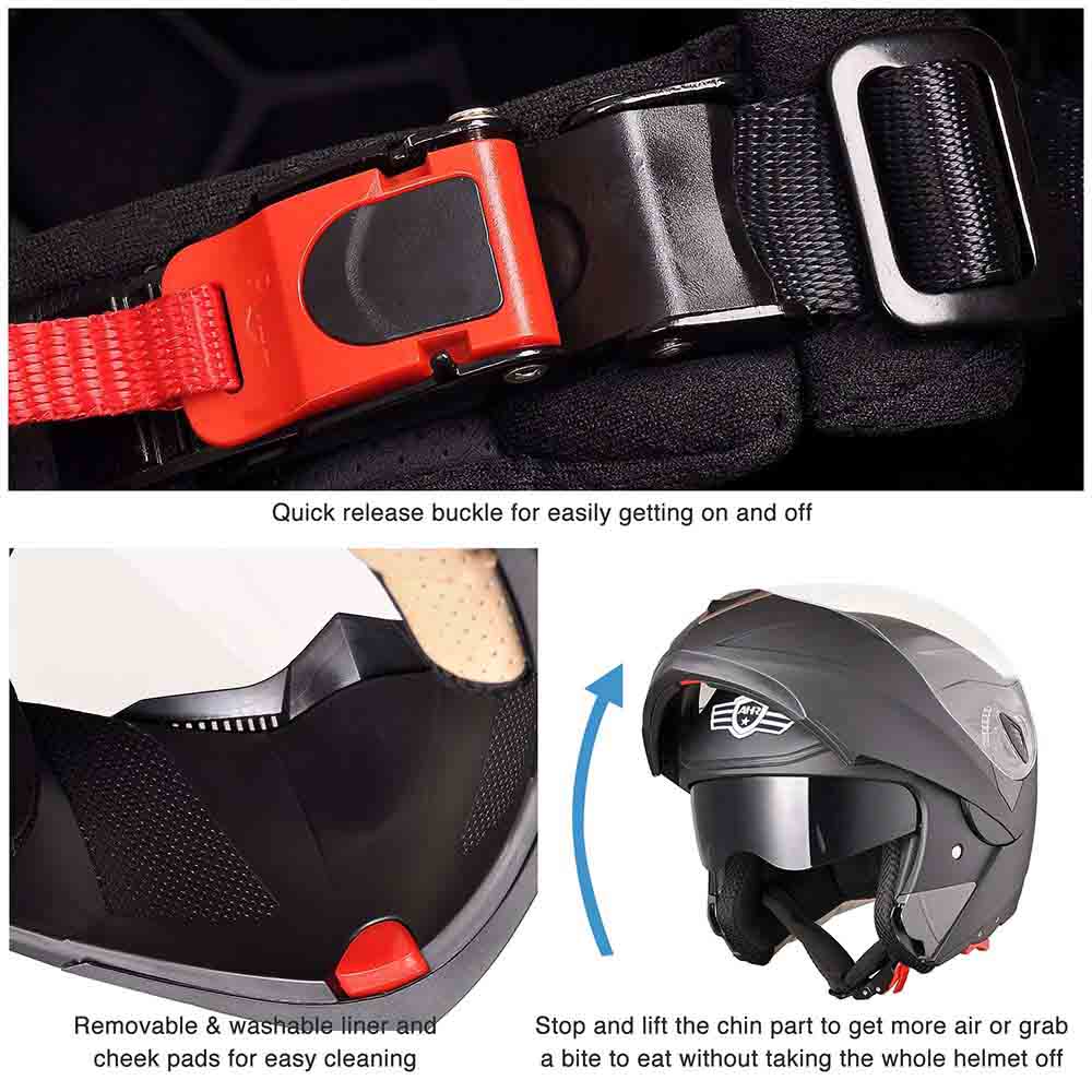 AHR RUN-M Helmet with Separated Bluetooth Black