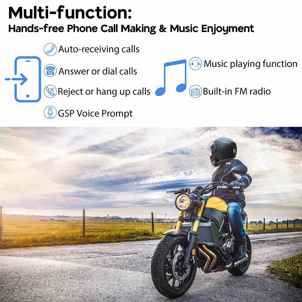 AHR RUN-M Helmet with Separated Bluetooth Black
