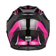 AHR Helmet Flip Up Modular Helmet RUN-M3 DOT Black Pink