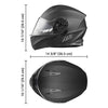 AHR Helmet Flip Up Modular Helmet RUN-M3 DOT Matte Black