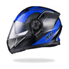 AHR Helmet Flip Up Modular Helmet RUN-M3 DOT Blue