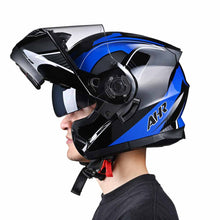AHR Helmet Flip Up Modular Helmet RUN-M3 DOT Blue