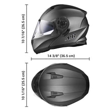 AHR Helmet Flip Up Modular Helmet RUN-M3 DOT Gray