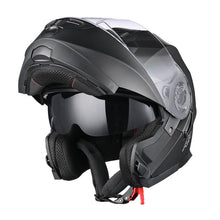 AHR Helmet Flip Up Modular Helmet RUN-M3 DOT Matte Black