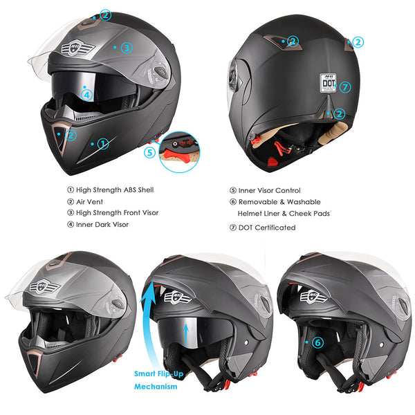 AHR RUN-M Flip up Helmet