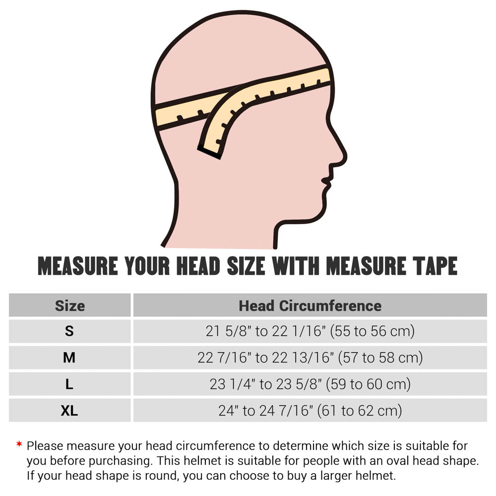 Measure head for cycle 2024 helmet