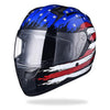 AHR RUN-F Full Face Helmet with Dual Visor American Flag