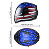 AHR RUN-F Full Face Helmet with Dual Visor American Flag