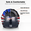 AHR RUN-F Full Face Helmet with Dual Visor American Flag