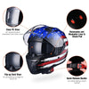 AHR RUN-F Full Face Helmet with Dual Visor American Flag