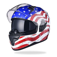 AHR RUN-F Full Face Helmet with Dual Visor Eagle DOT