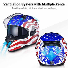 AHR RUN-F Full Face Helmet with Dual Visor Eagle DOT