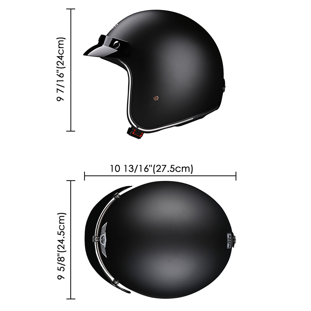 AHR RUN-O Open Face Helmet with Visor –