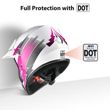 AHR H-VEN12 ATV Helmet for Youth & Kids Pink