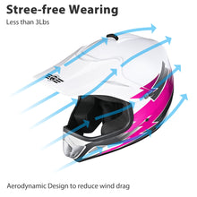 AHR H-VEN12 ATV Helmet for Youth & Kids Pink