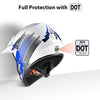 AHR H-VEN12 ATV Helmet for Youth & Kids Blue