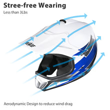 AHR H-VEN12 ATV Helmet for Youth & Kids Blue