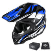 AHR H-VEN25 Off-Road Dirt Bike Helmet Black Blue