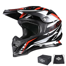 AHR H-VEN25 Off-Road Dirt Bike Helmet Black Red