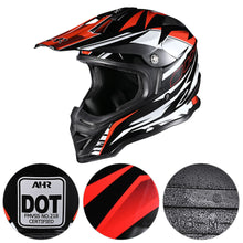 AHR H-VEN25 Off-Road Dirt Bike Helmet Black Red