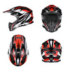 AHR H-VEN25 Off-Road Dirt Bike Helmet Black Red