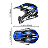 AHR H-VEN25 Off-Road Dirt Bike Helmet Black Blue