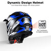 AHR H-VEN25 Off-Road Dirt Bike Helmet Black Blue