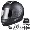 DOT Full Face Motorcycle Helmet Bluetooth 5.0 Headset
