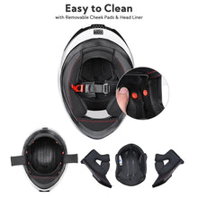 DOT Full Face Motorcycle Helmet Bluetooth 5.0 Headset
