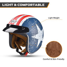 AHR RUN-O5 Open Face Helmet National Flag Style